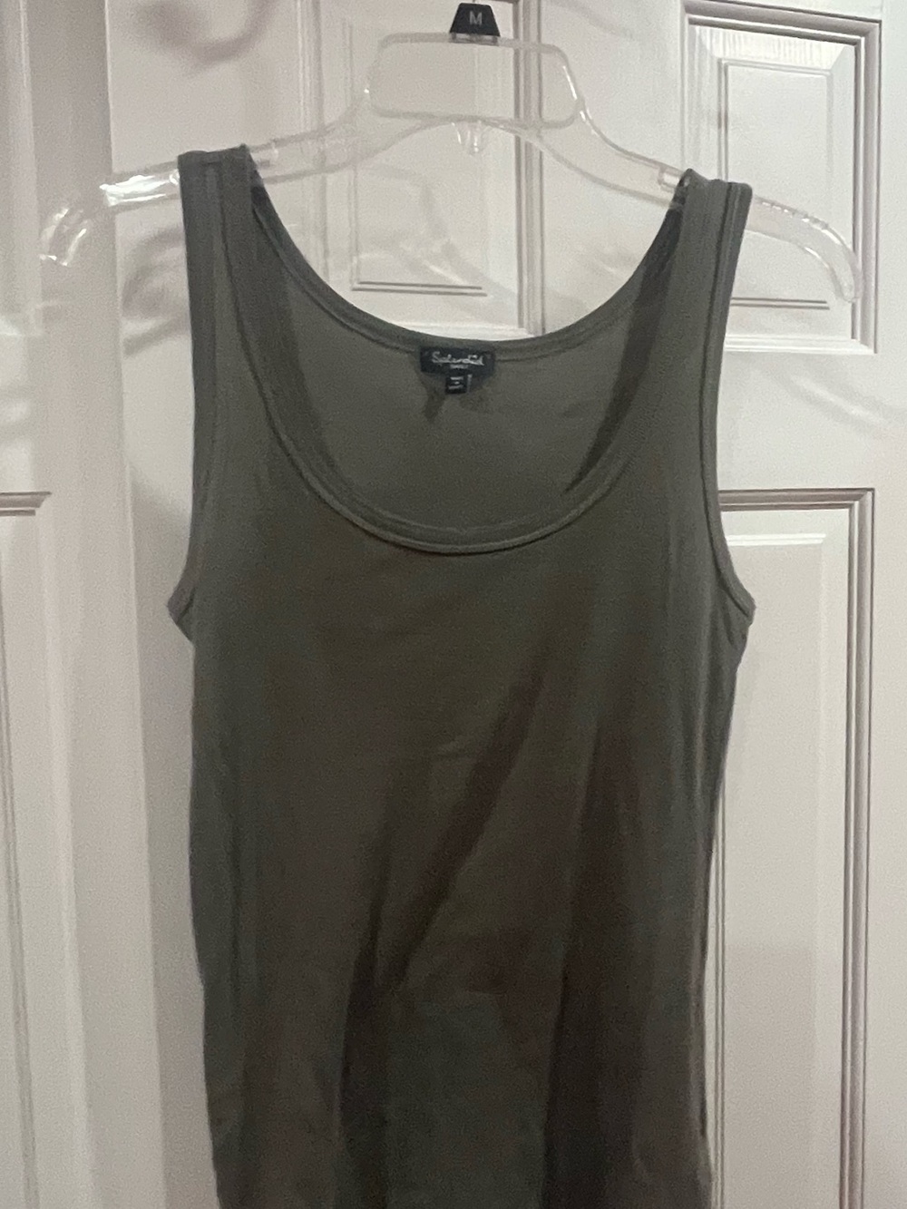 Splendid Olive Tank with Scoop Neck